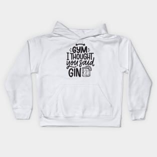 Gym or Gin Kids Hoodie